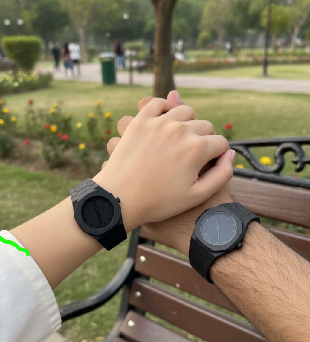 COUPLE SET Lyvoss Full Black Watches | 100% waterproof